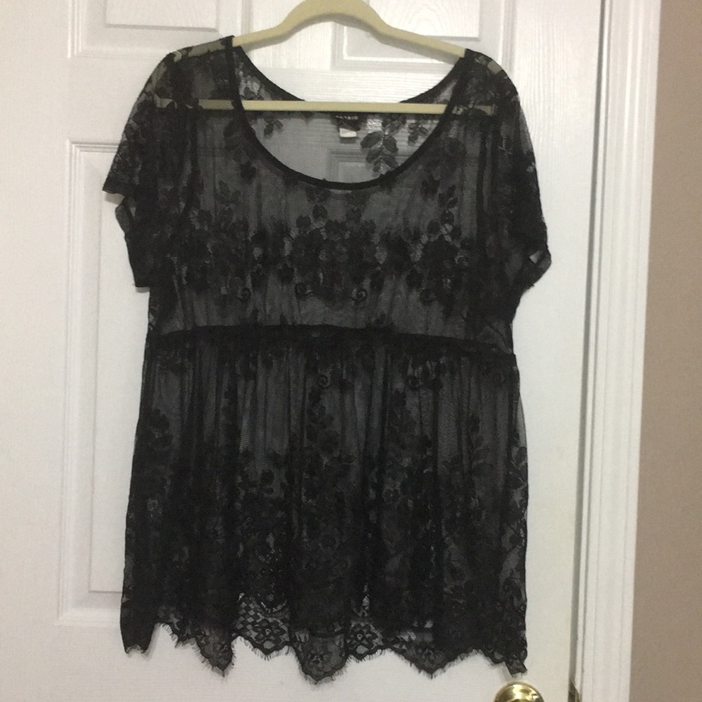 Torrid lace baby doll shirt
